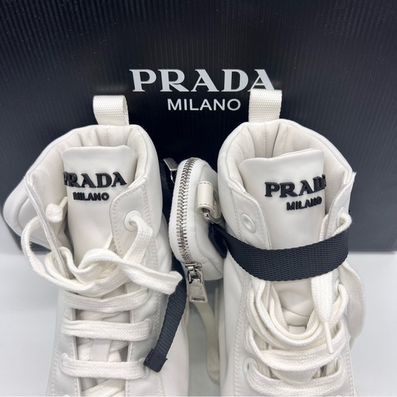 Prada High Top Sneakers With Pouch - Picture 5 of 9